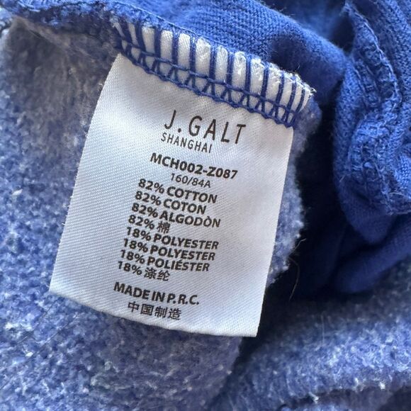 J Galt Pants Adult Blue One Size Sweatpants Joggers Elastic Waist Casual Pockets - Picture 6 of 7